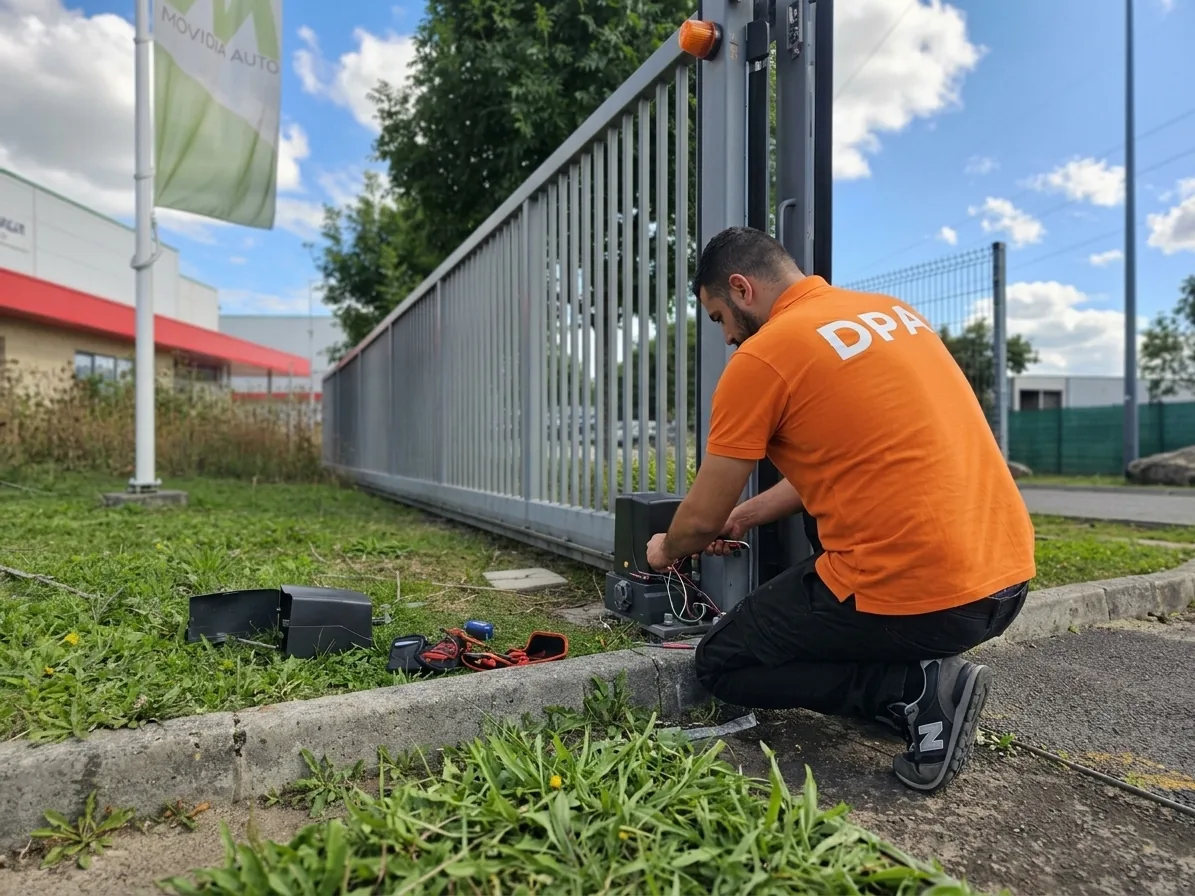 Motorisation à bras articulés installée par DPA sur un portail battant à Montpellier