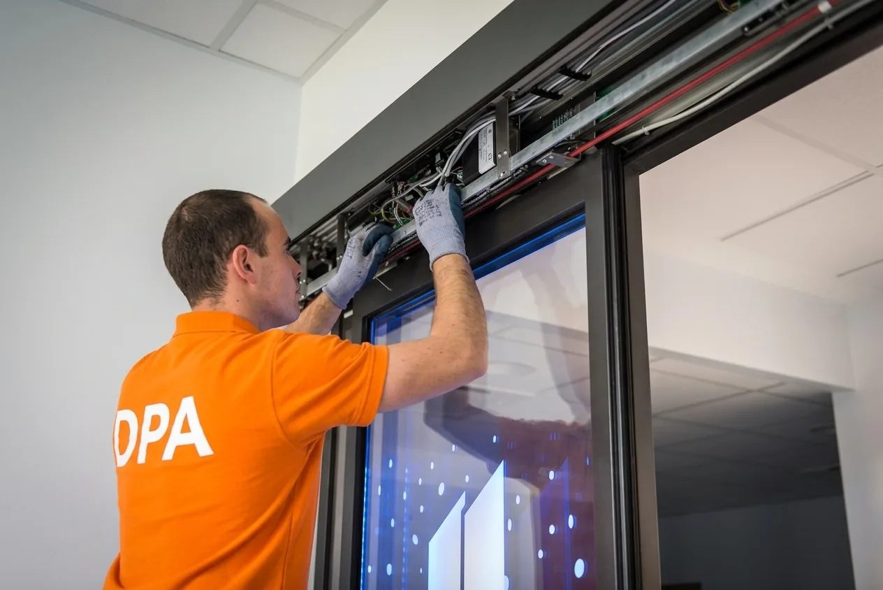 Porte automatique piétonne — intervention DPA Montpellier à Montpellier